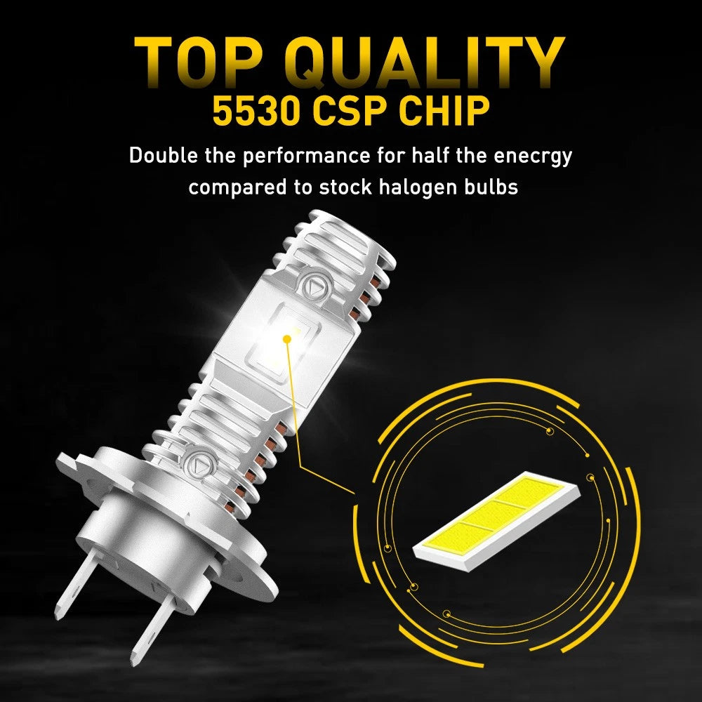 2X AUXITO LED H7 High/Low Beam Bulbs Super Bright 6000K for Cars