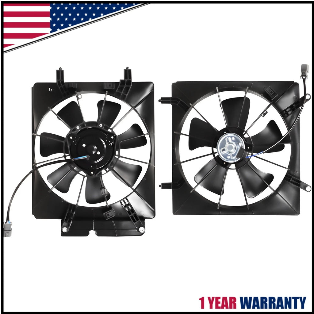 Set of 2 AC Condenser Radiator Cooling Fans for Honda CR-V Element (2002–2006)