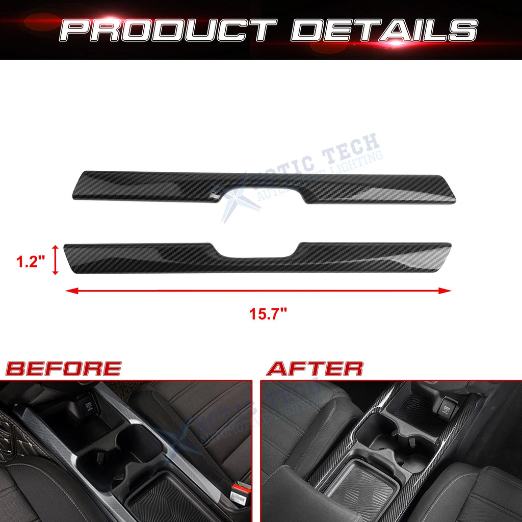 Carbon Fiber Center Console Cup Holder Panel Cover for Honda CR-V (2017-2020)