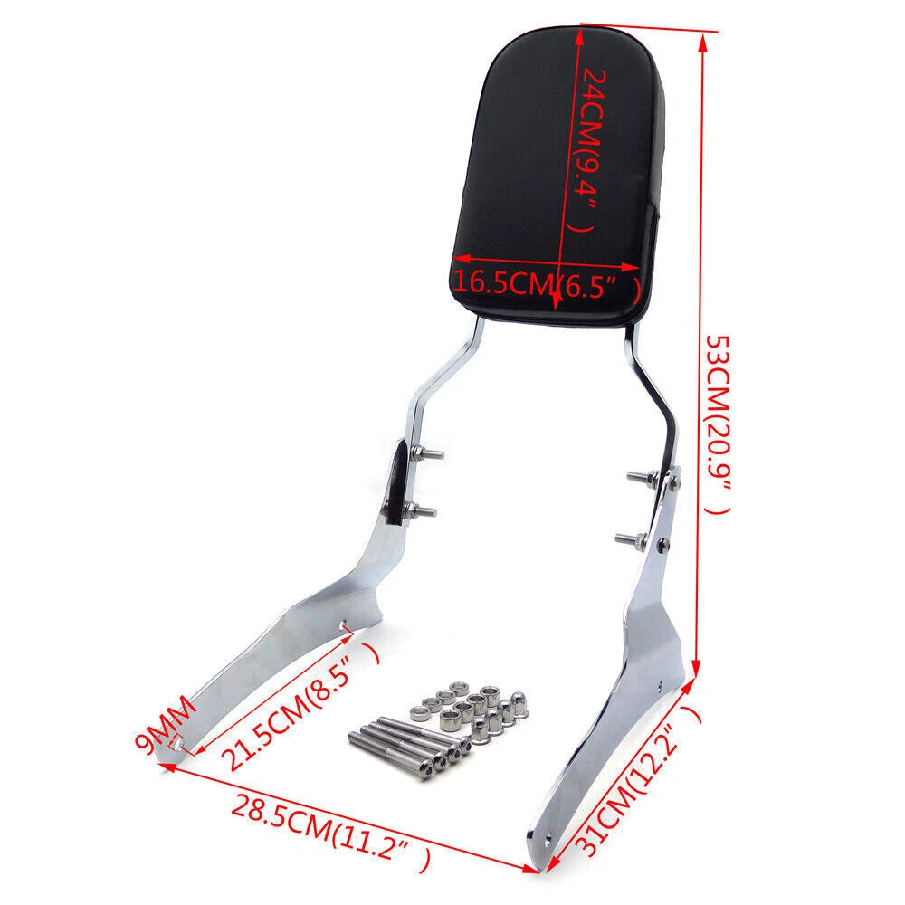Skull Backrest Pad for Suzuki VL800 Boulevard M50 C50 (2001–2012)