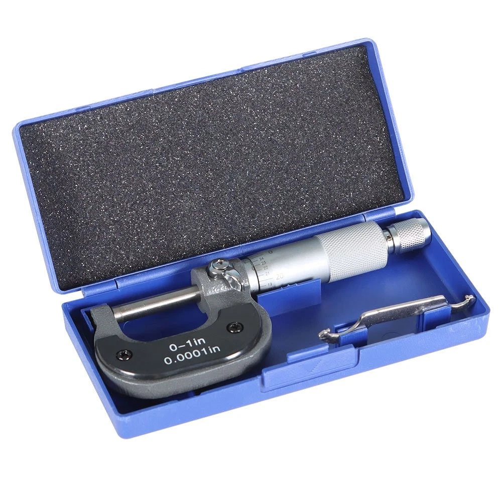 Outside Micrometer 0-1" for Machinists (Precision Carbide Tips)