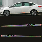 2x Reflective Auto/Car Body Both Side Graphics Vinyl Long Stripe Decal Sticker