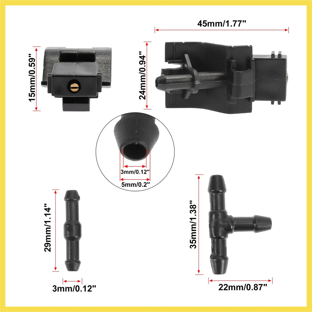 7pcs Windshield Wiper Fluid Squirter Nozzle for Toyota Scion (2000–2023) 85381-12300