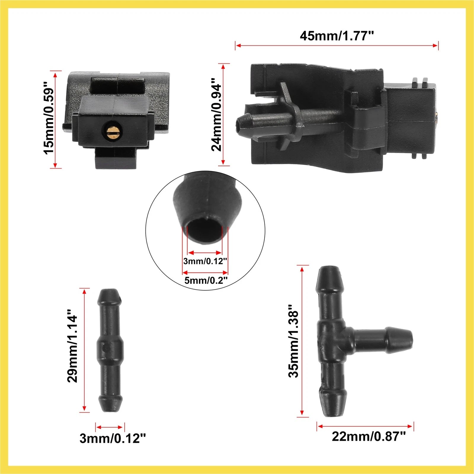 7pcs Windshield Wiper Fluid Squirter Nozzle for Toyota Scion (2000–2023) 85381-12300