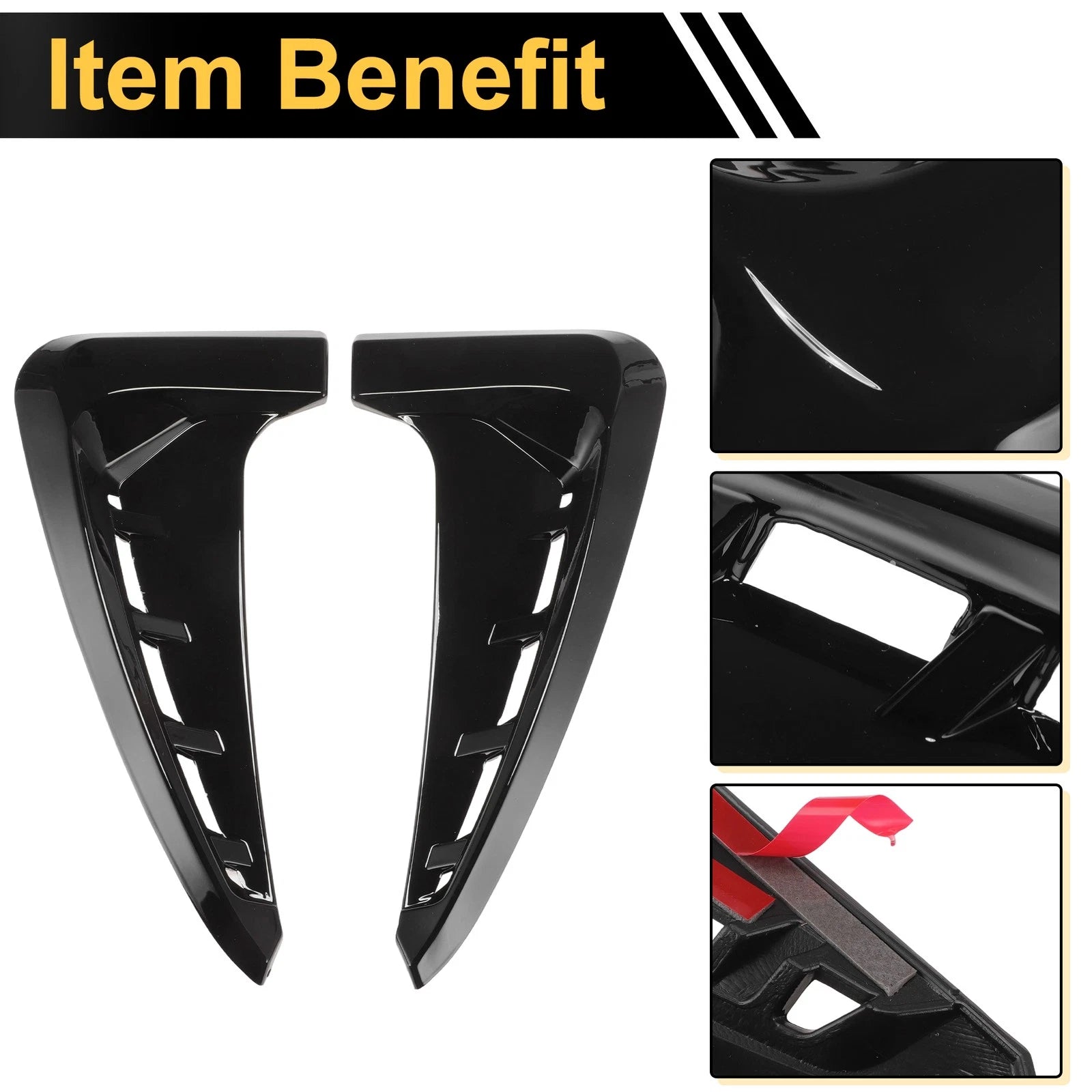 Air Flow Fender Vent Cover Trim for BMW X5 F15 M Sport (2014–2018) 1 Pair Glossy Black