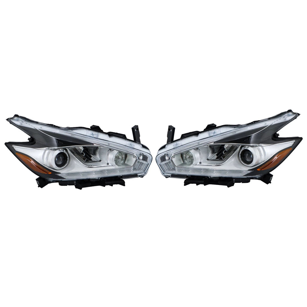 Pair of LED DRL Projector Headlights for Nissan Murano (2015–2018)