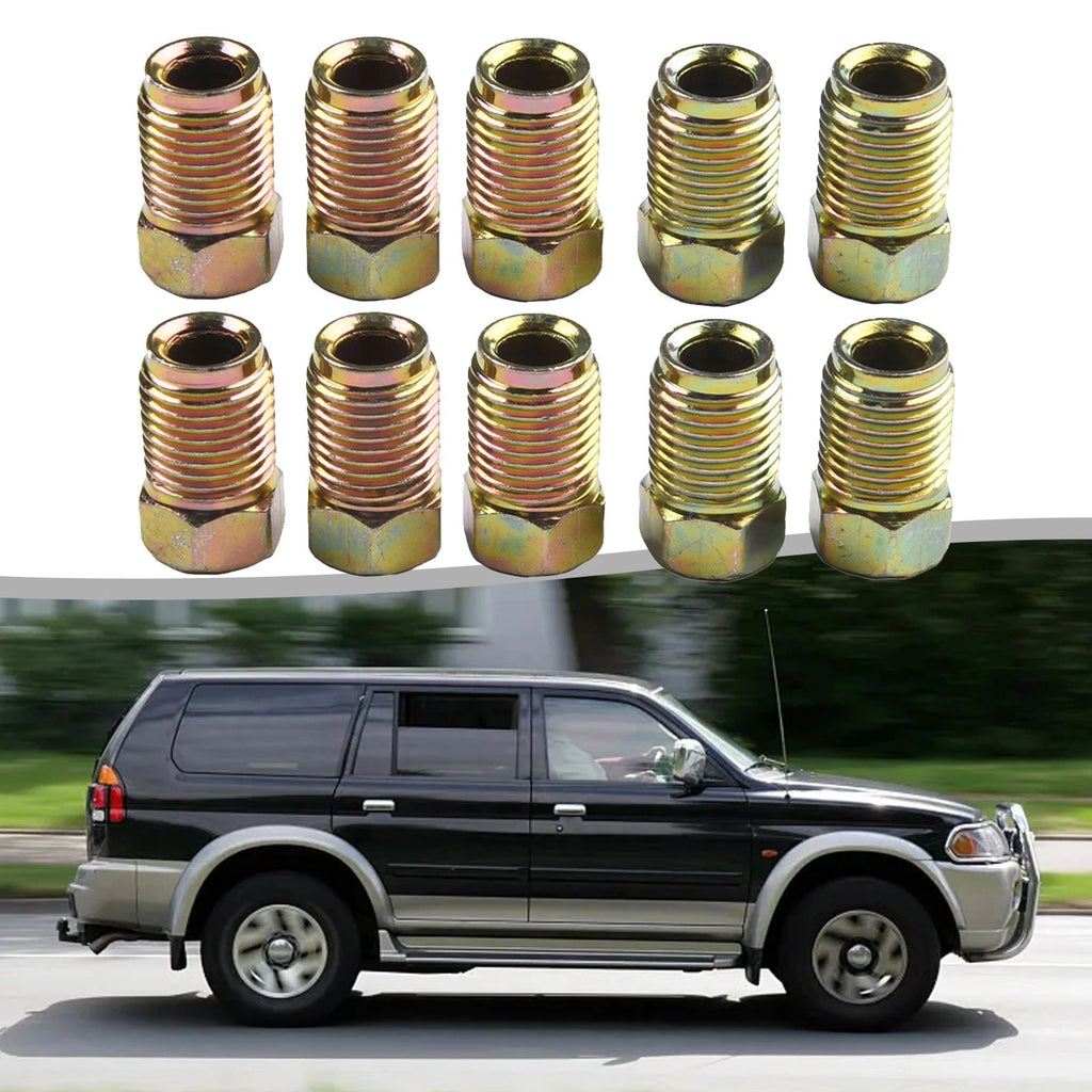 10pcs Bronze Tone Nuts for Cars, SUVs, Motorcycles, ATVs, Trucks