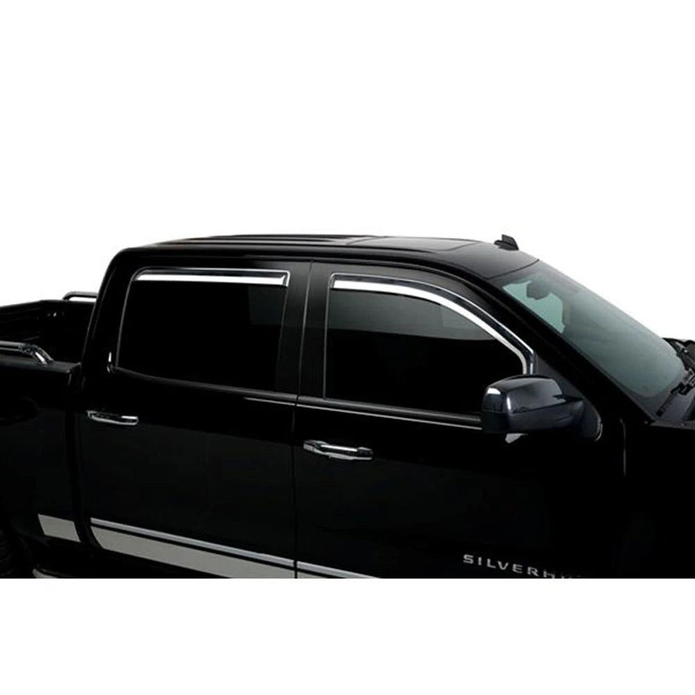 4pc Putco Chrome ABS Window Visor Set for 2014 GMC Sierra LD 4DR Crew Cab