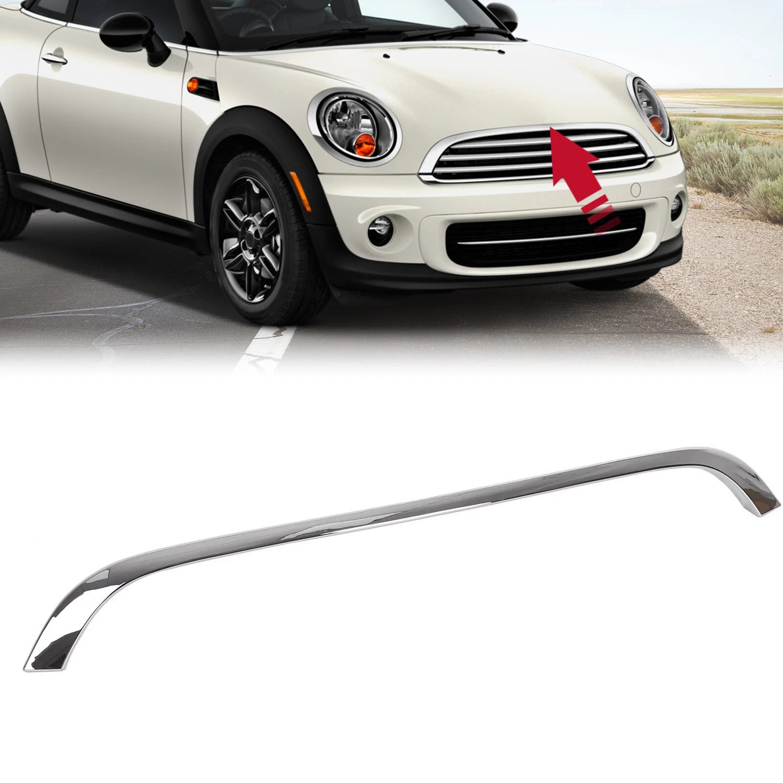 Chrome Hood Molding Trim for Mini Cooper (2007–2015) MC1235100