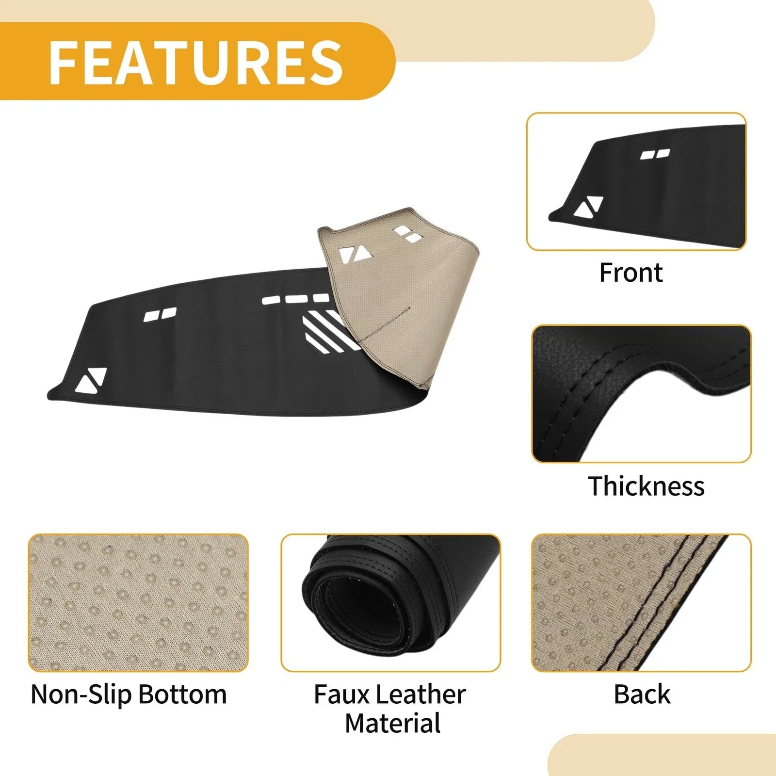 Dashboard Cover 1 Pcs Anti-Slip for BMW 5 (2007-2009)
