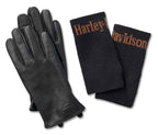 3X Full-Finger Leather Gloves for Harley-Davidson (97668-25VW)
