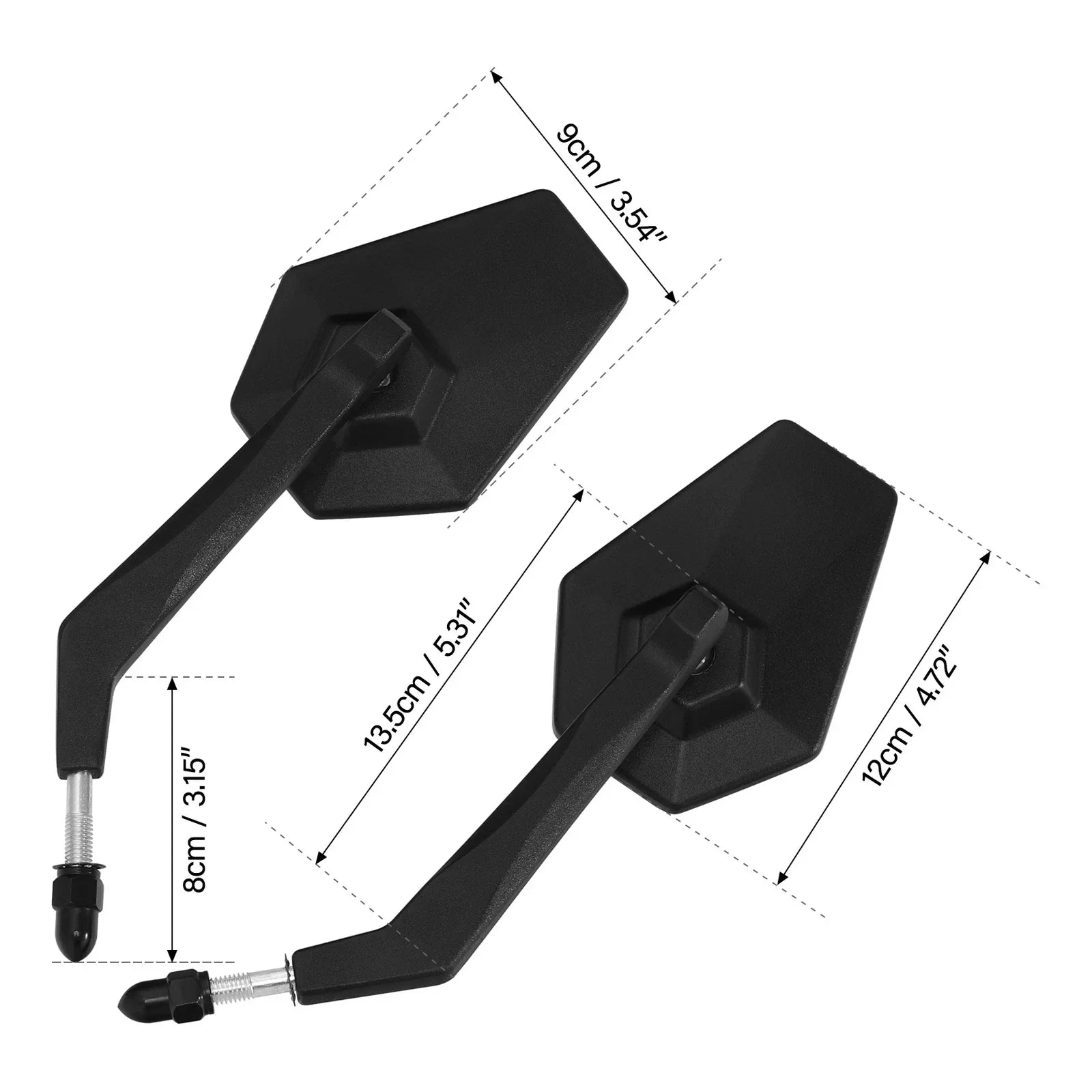 Black Rearview Mirrors for Harley Electra Road Glide Sportster Softail (82-25)