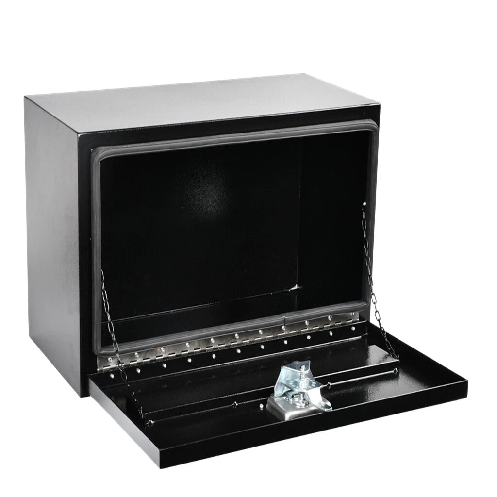 Tool Box for Pickup Truck (24"x12"x14", Black Steel)
