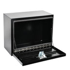 Tool Box for Pickup Truck (24"x12"x14", Black Steel)