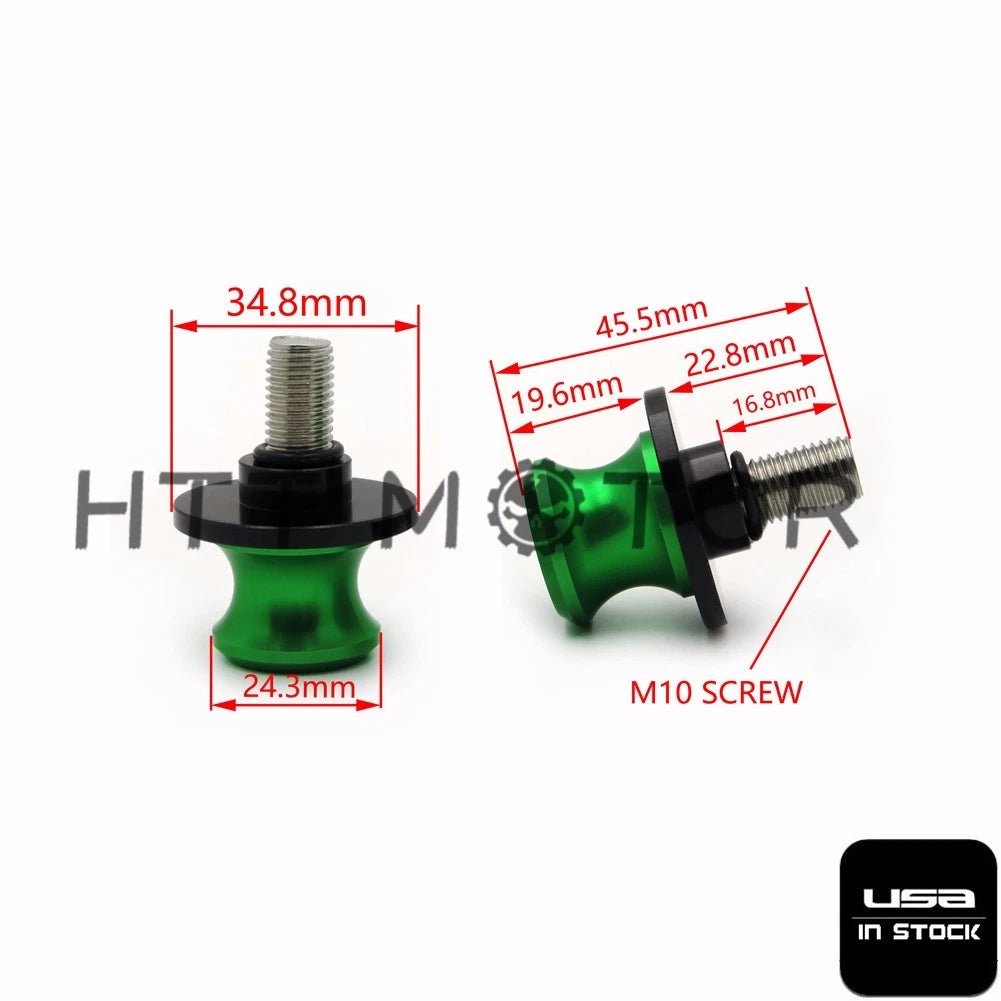 10MM Anodized CNC Swingarm Spools for Motorcycle (Street Racing)
