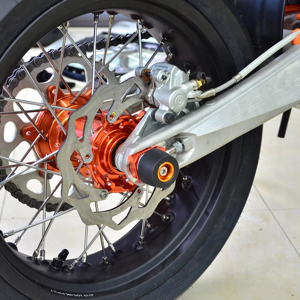 Front Rear Axle Slider Fork Crash for KTM XCW 125 150 200 250 300 (2017–2023)