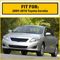Set of 2 Front Bumper Fog Light Grille Covers for Toyota Corolla (2009–2010)