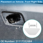 Front-Right Washer Nozzle Cover Cap for BMW 528i (2014-2016) White