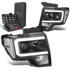 LED DRL Tube Projector Headlights for Ford F150 (2009–2014)