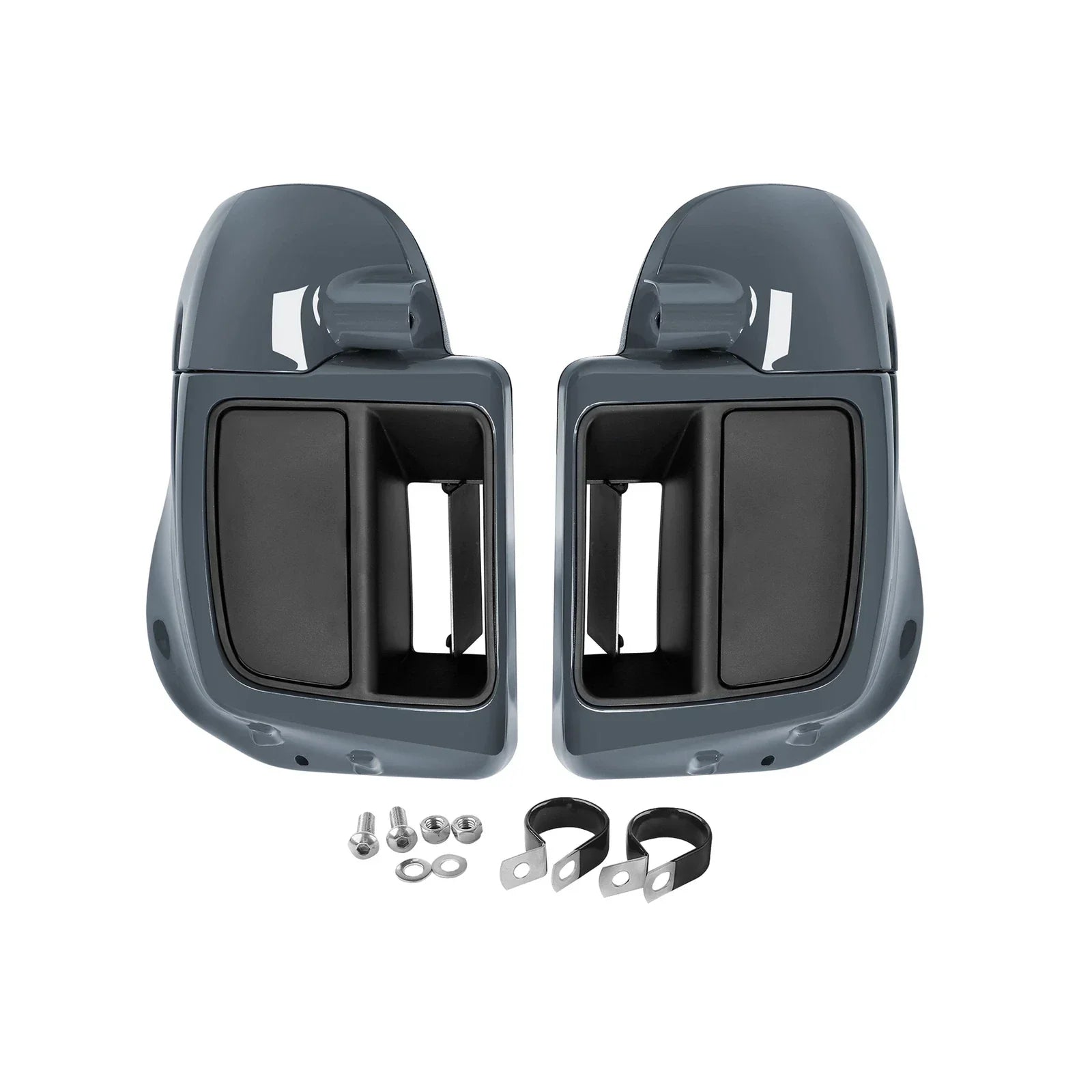 Lower Vented Fairings for Harley Touring 2014-2023 Gunship Gray
