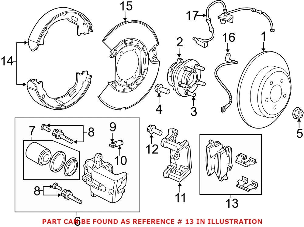 Set of 4 Rear Disc Brake Pads for Dodge Charger (350mm Rotors)
