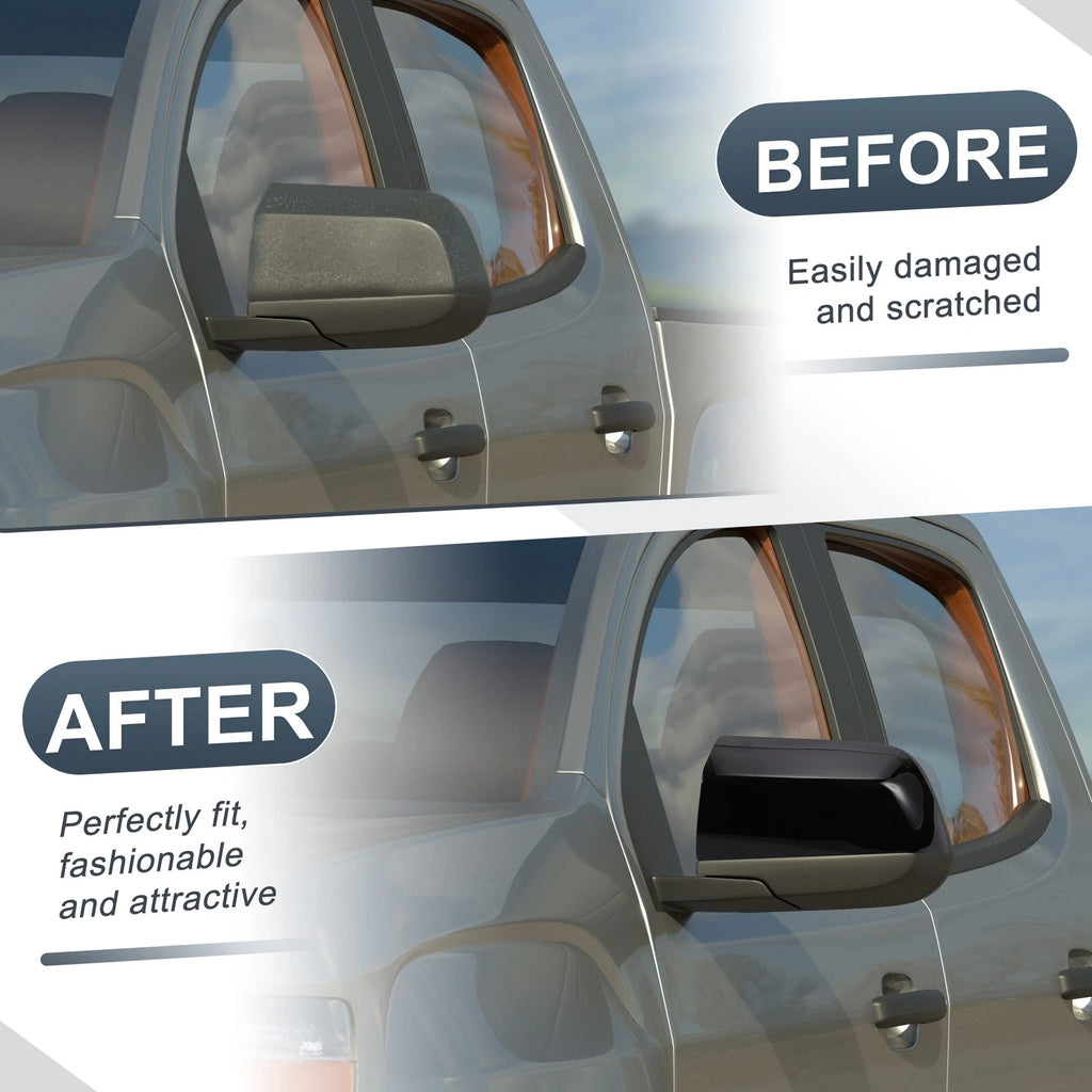 Left Side Rearview Mirror Cover Cap Gloss Black for Chevrolet Colorado 