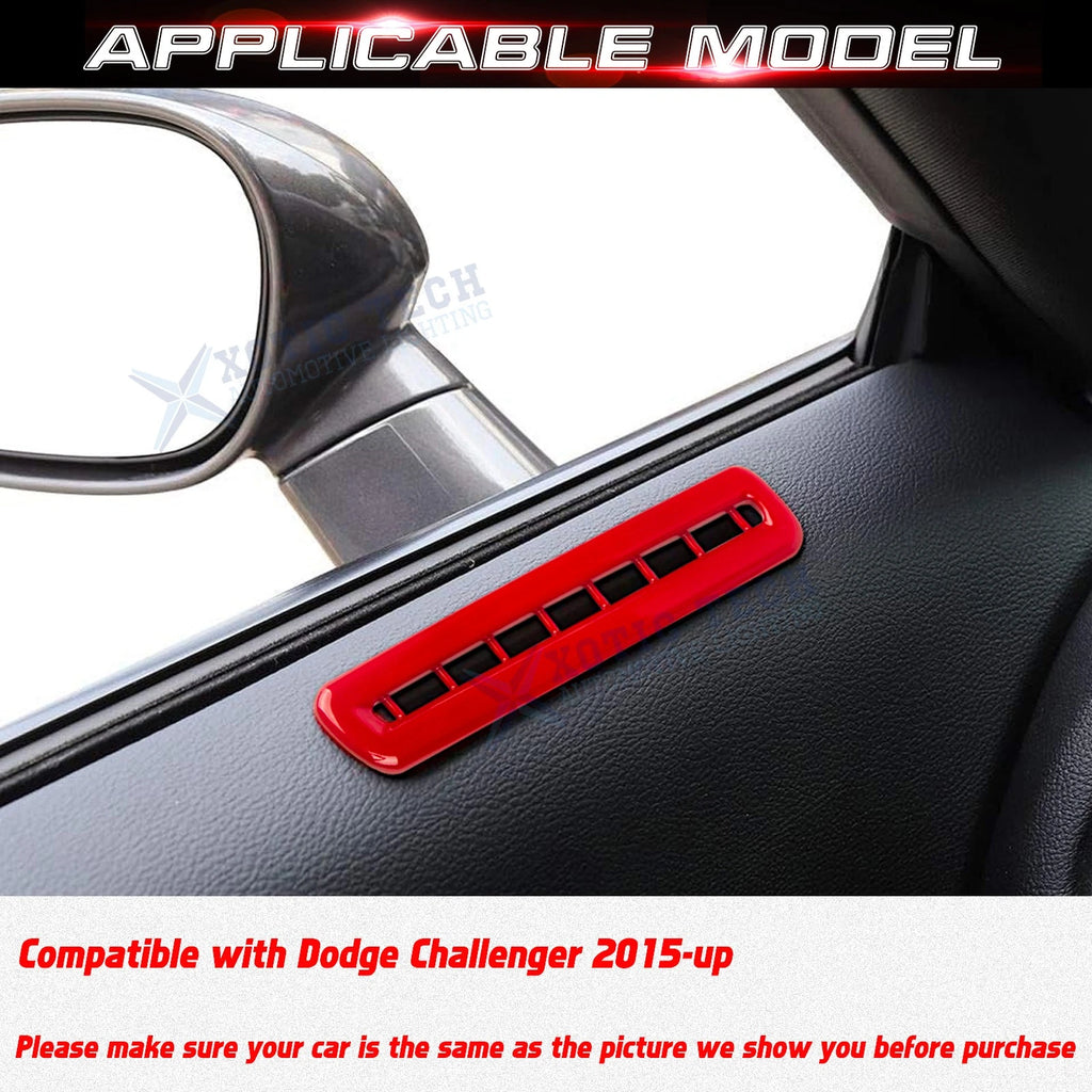 Glossy Red Door AC Outlet Ventilation Grille Cover for Challenger (2015-2023)
