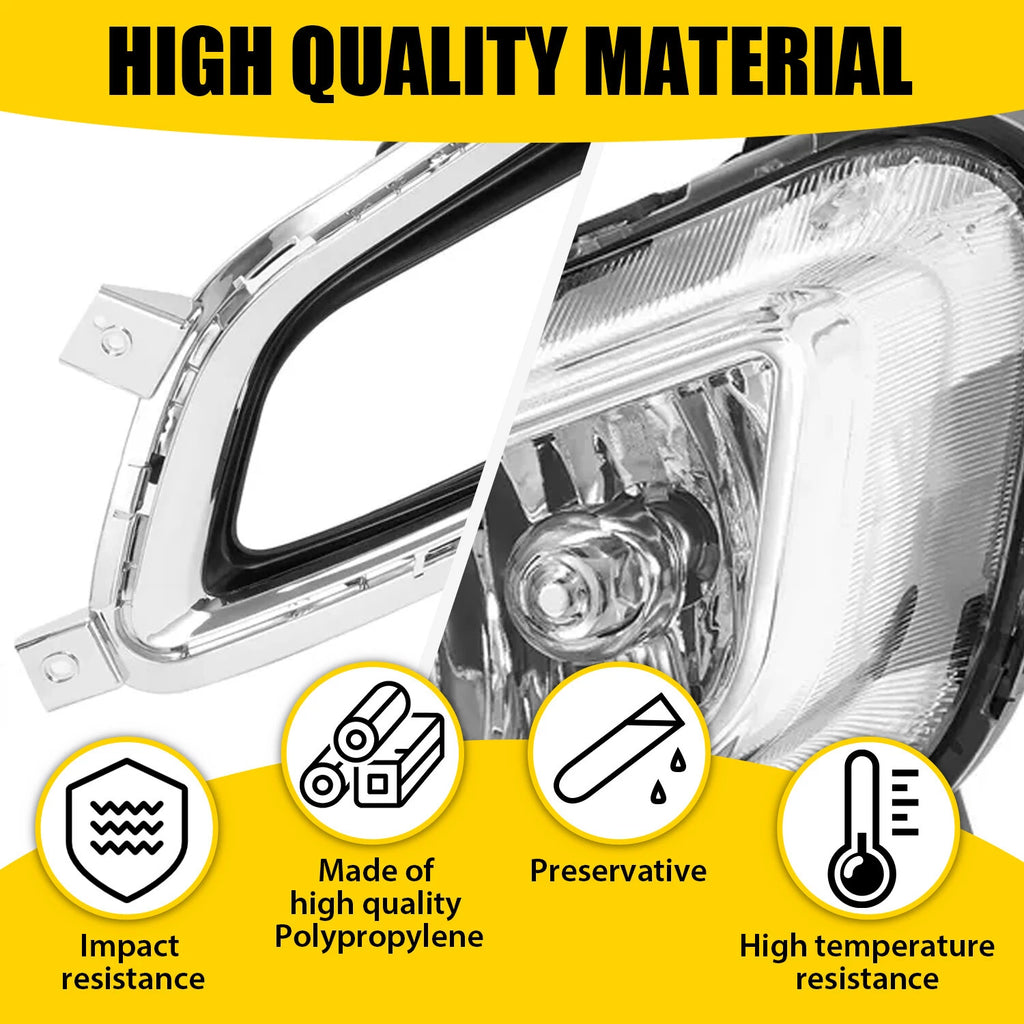 Fog Lights with Bezels & Chrome Trims for Kia Optima (2014-2015)