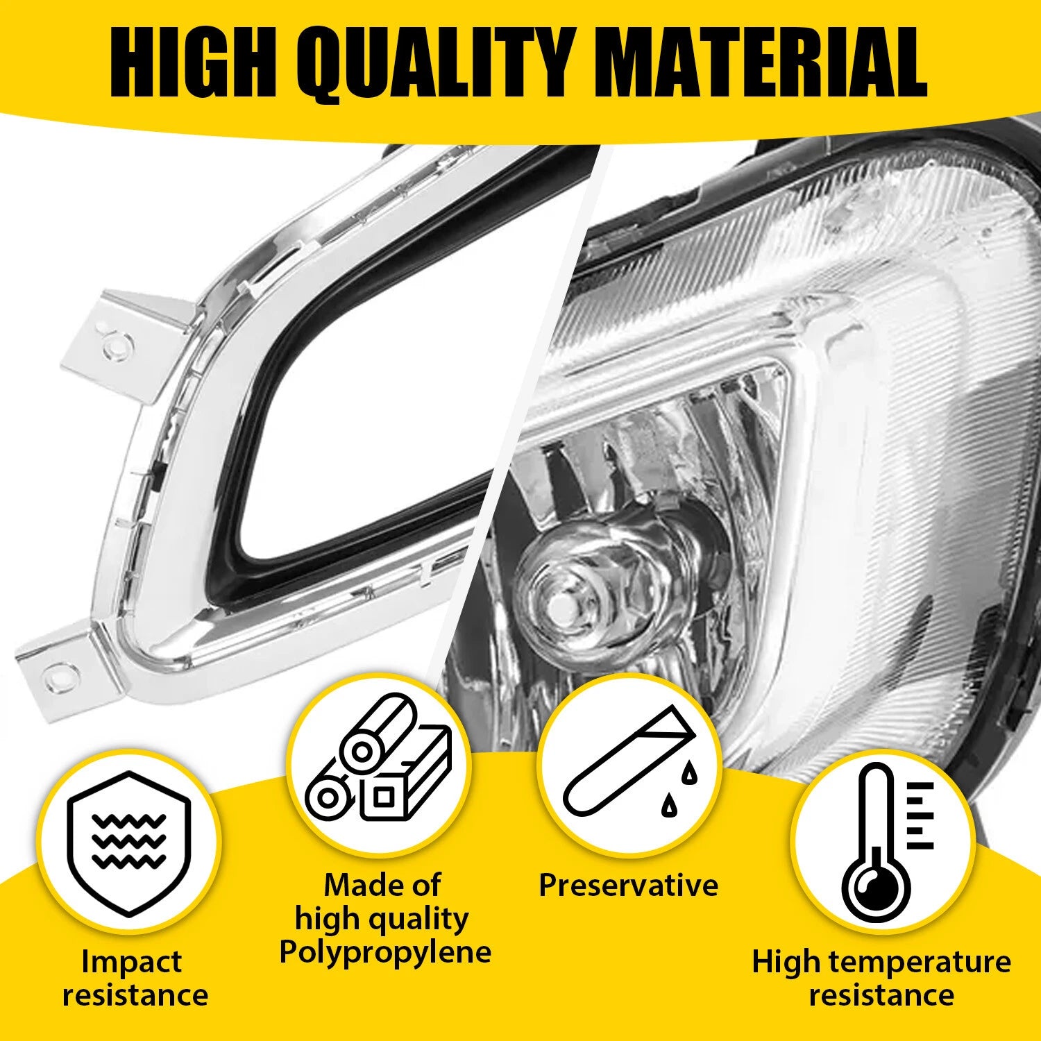Fog Lights with Bezels & Chrome Trims for Kia Optima (2014-2015)
