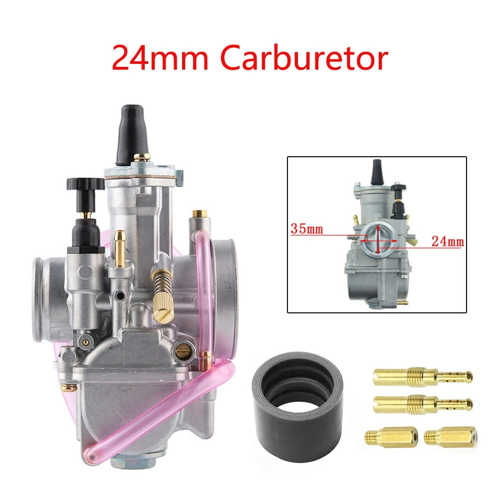 24mm Carburetor for PWK24 50-125cc Keihin KOSO OKO (Dirt Pit Bike, ATV, Go Kart)