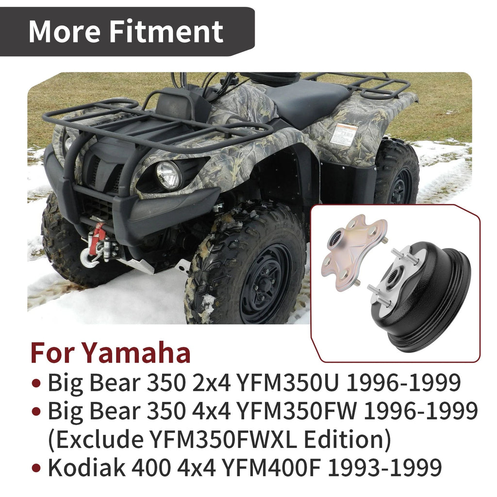 Rear Brake Drum & Hub for Yamaha Big Bear 350 YFM350U/YFM350FW (1996–1999)