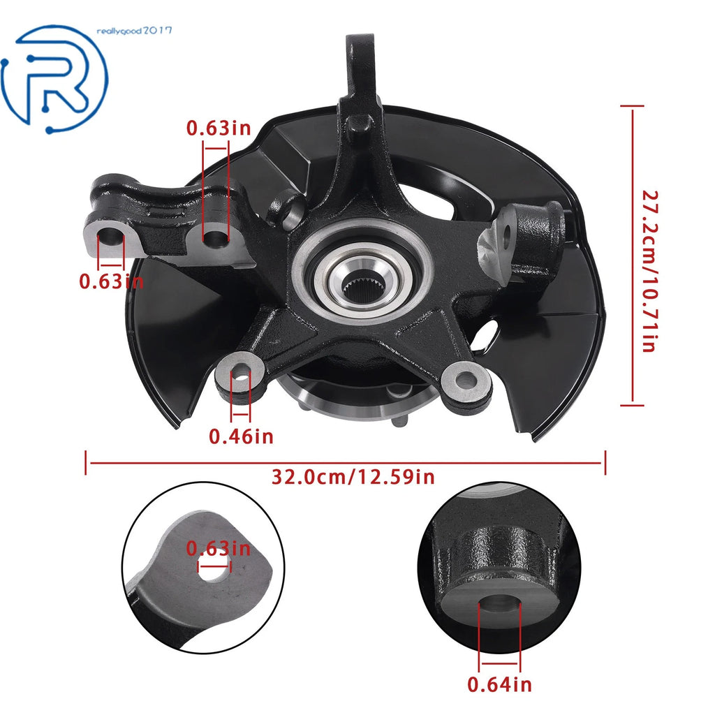 Steering Knuckle & Wheel Hub Bearing for Honda Pilot (2003–2004) 698-480