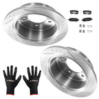 Rear Brake Rotors and Pads Kit for Mitsubishi Lancer (2008–2016) Jeep Patriot (2007–2017)