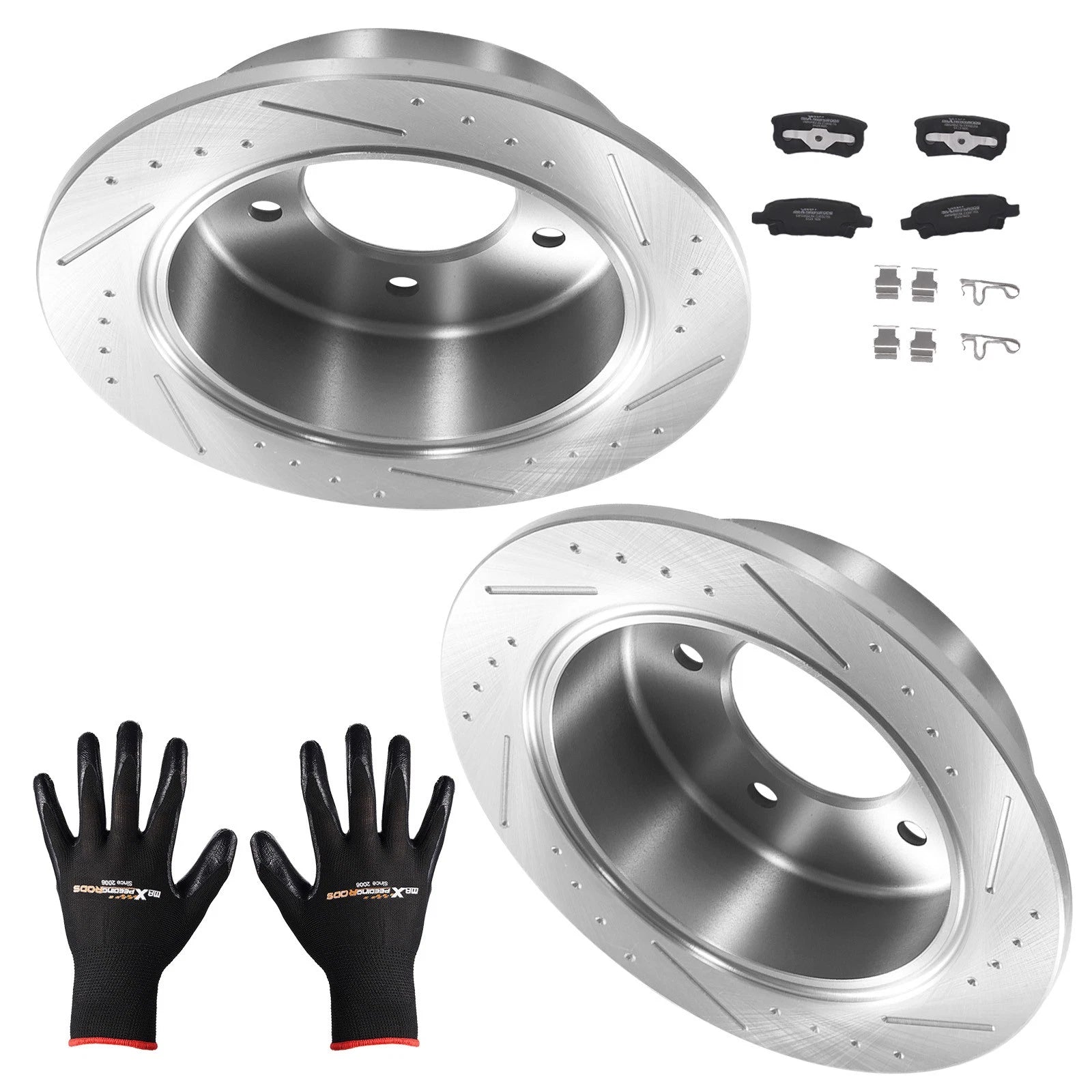 Rear Brake Rotors and Pads Kit for Mitsubishi Lancer (2008–2016) Jeep Patriot (2007–2017)