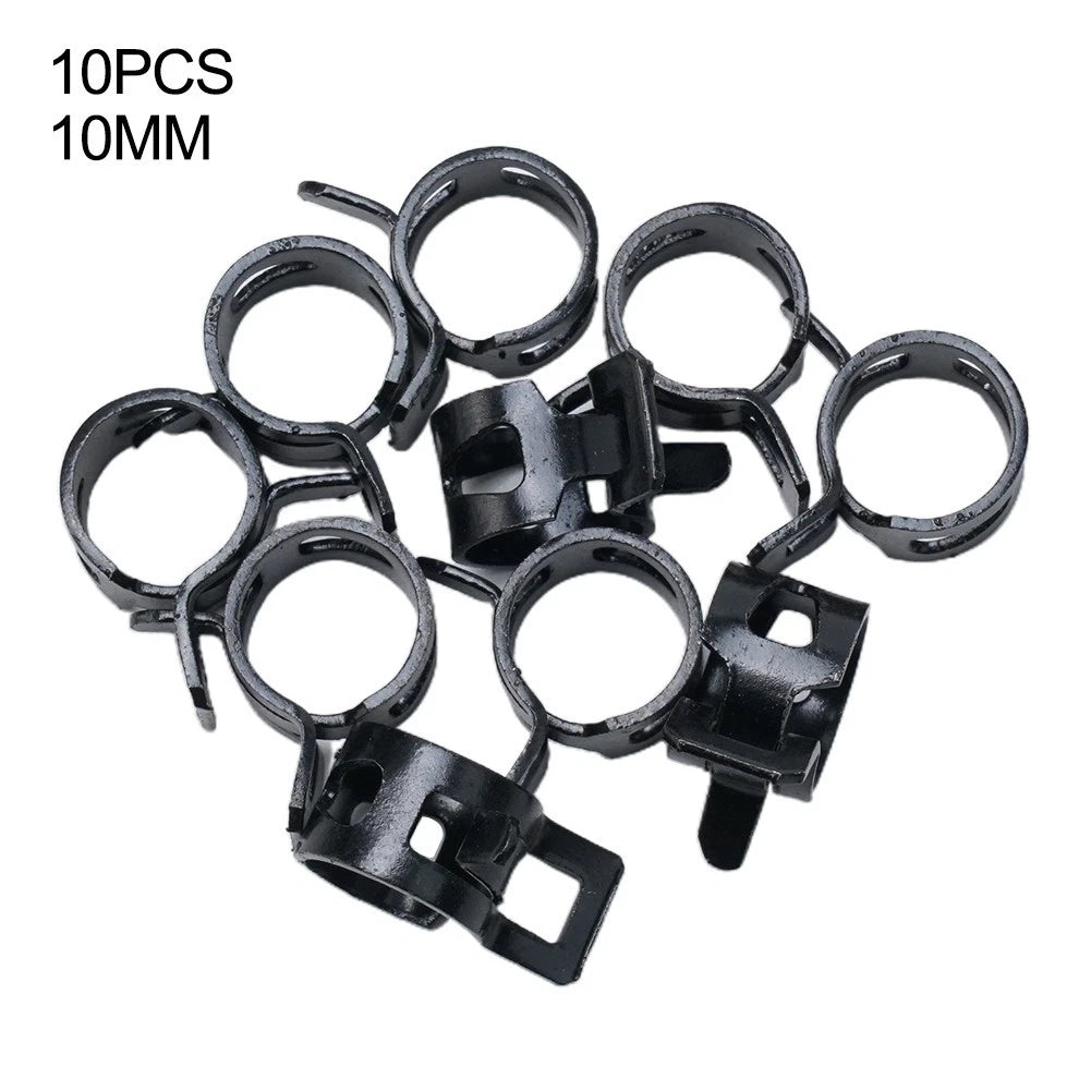 Set of 10 Spring Hose Clamps for Fuel Hose 8-16mm (0.5mm)