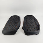 Saddlebag Lid Covers for Mustang (1993–2013) - Black, Mandarin Thread