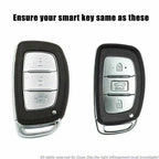 Glossy Chrome Silver TPU Full Seal Key Protector Shell Holder for Hyundai Accent (2018-2020)