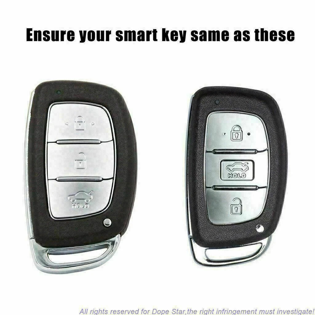 Glossy Chrome Silver TPU Full Seal Key Protector Shell Holder for Hyundai Accent (2018-2020)
