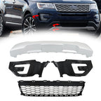 Set of 2 Front Lower Grille and Skid Plate for Ford Explorer (2016–2017)
