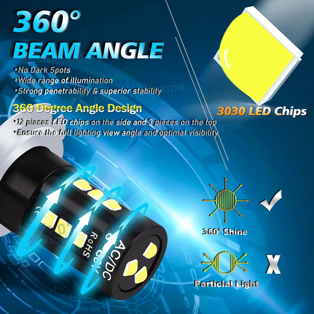 LED Headlight High Beam Bulbs 2pcs for Audi A3 A4 A5 A6 Q5 Q7 TT (2010-2016)