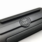 Black Gear Skull Footpegs for Harley Wide Glide Fat Boy Dyna (1984–2017)