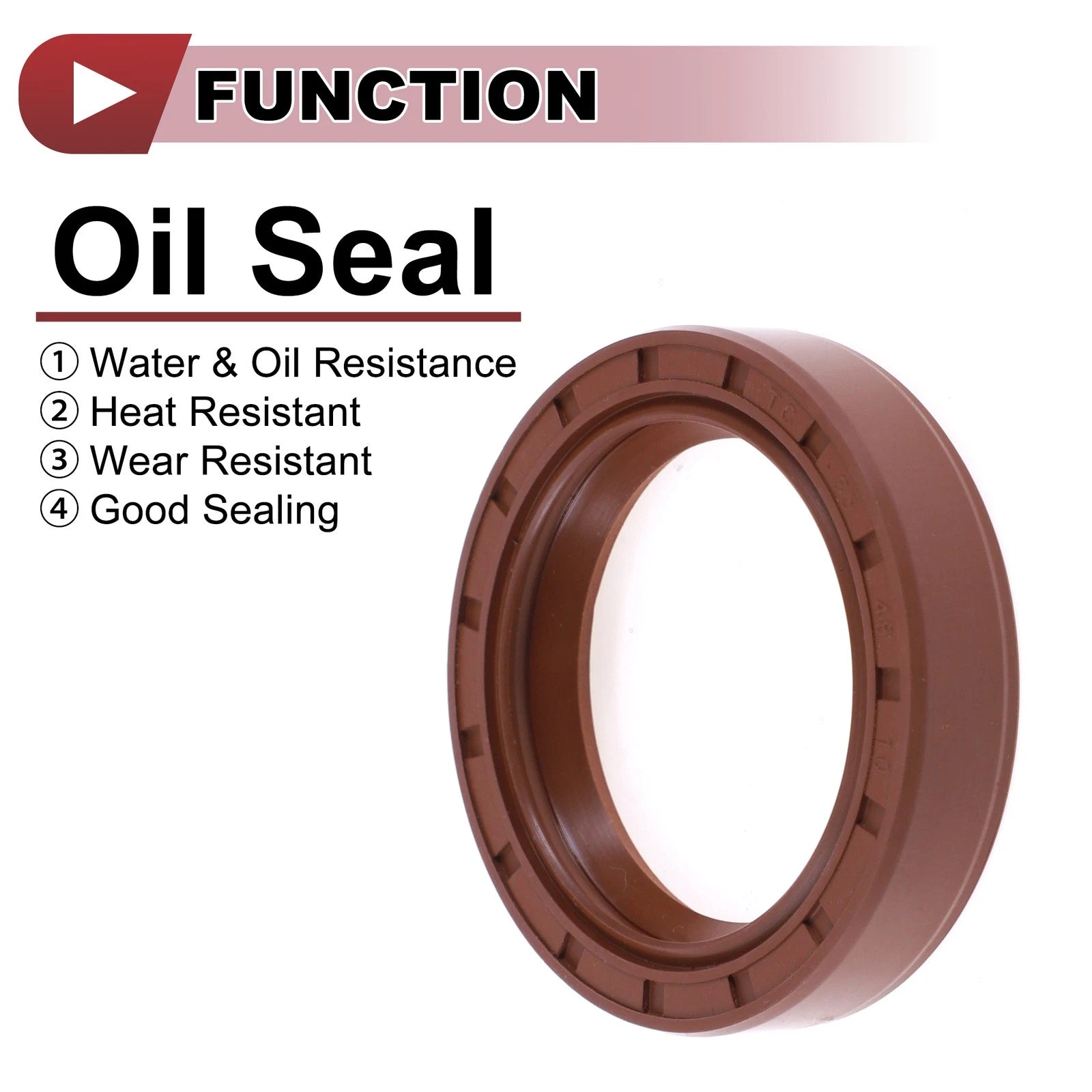 Set of 2 Oil Seal Rotary Shaft Seal FKM Rubber 35x48x10mm