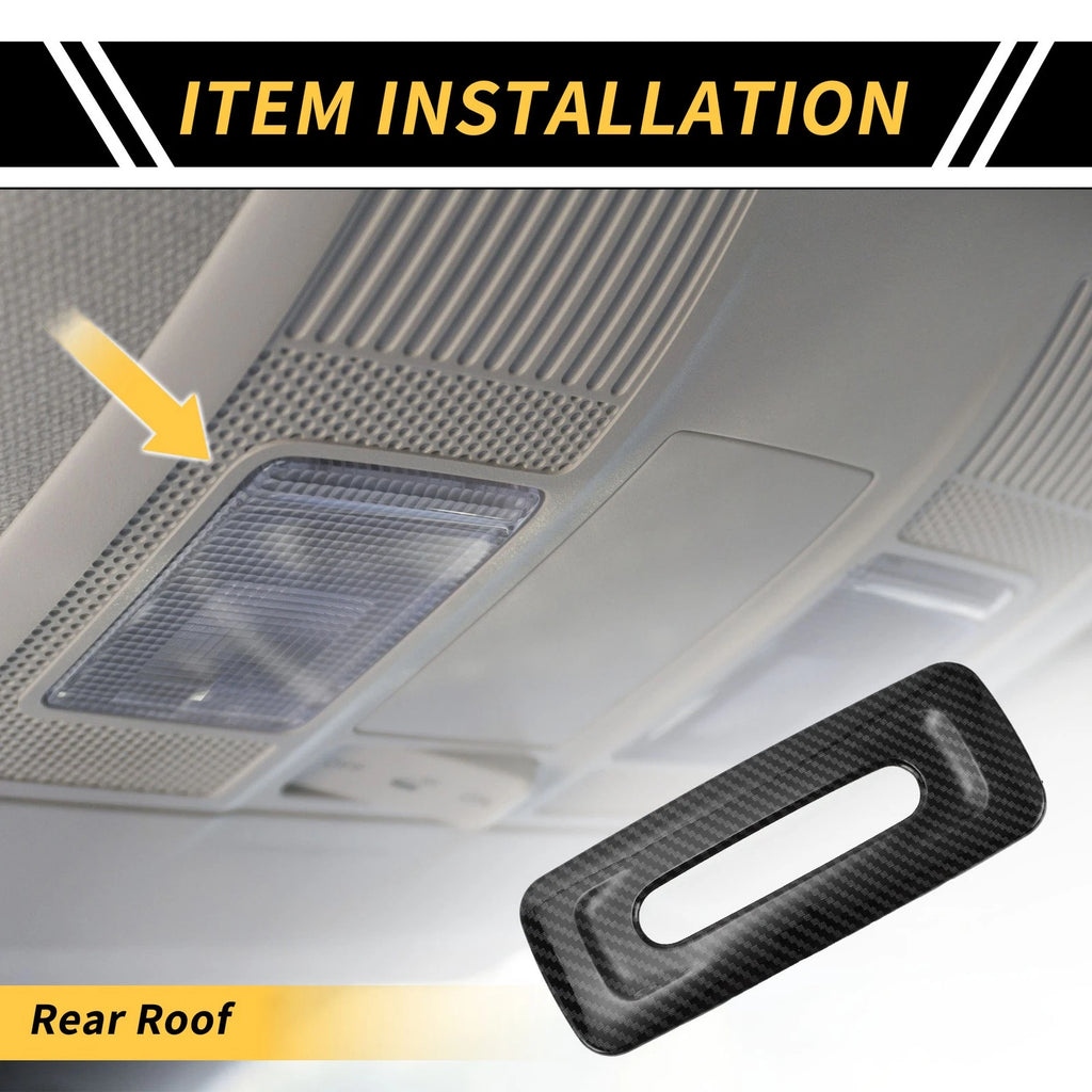 Carbon Fiber Pattern Rear Roof Reading Light Cover for Toyota Tundra (2022–2024)