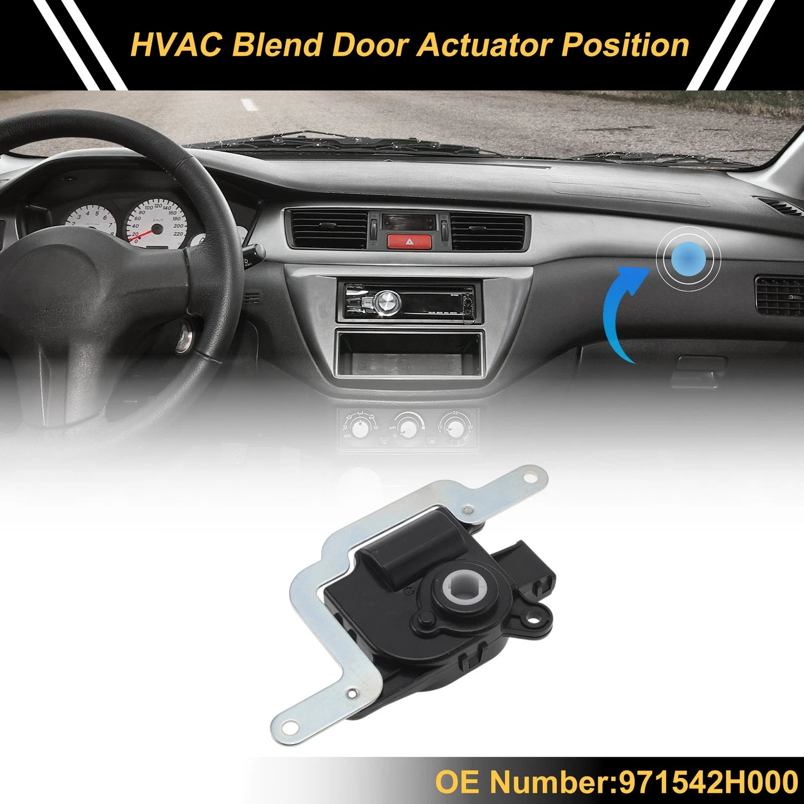 HVAC Heater Blend Door Actuator for Hyundai Elantra (2007–2012) No. 971542H000