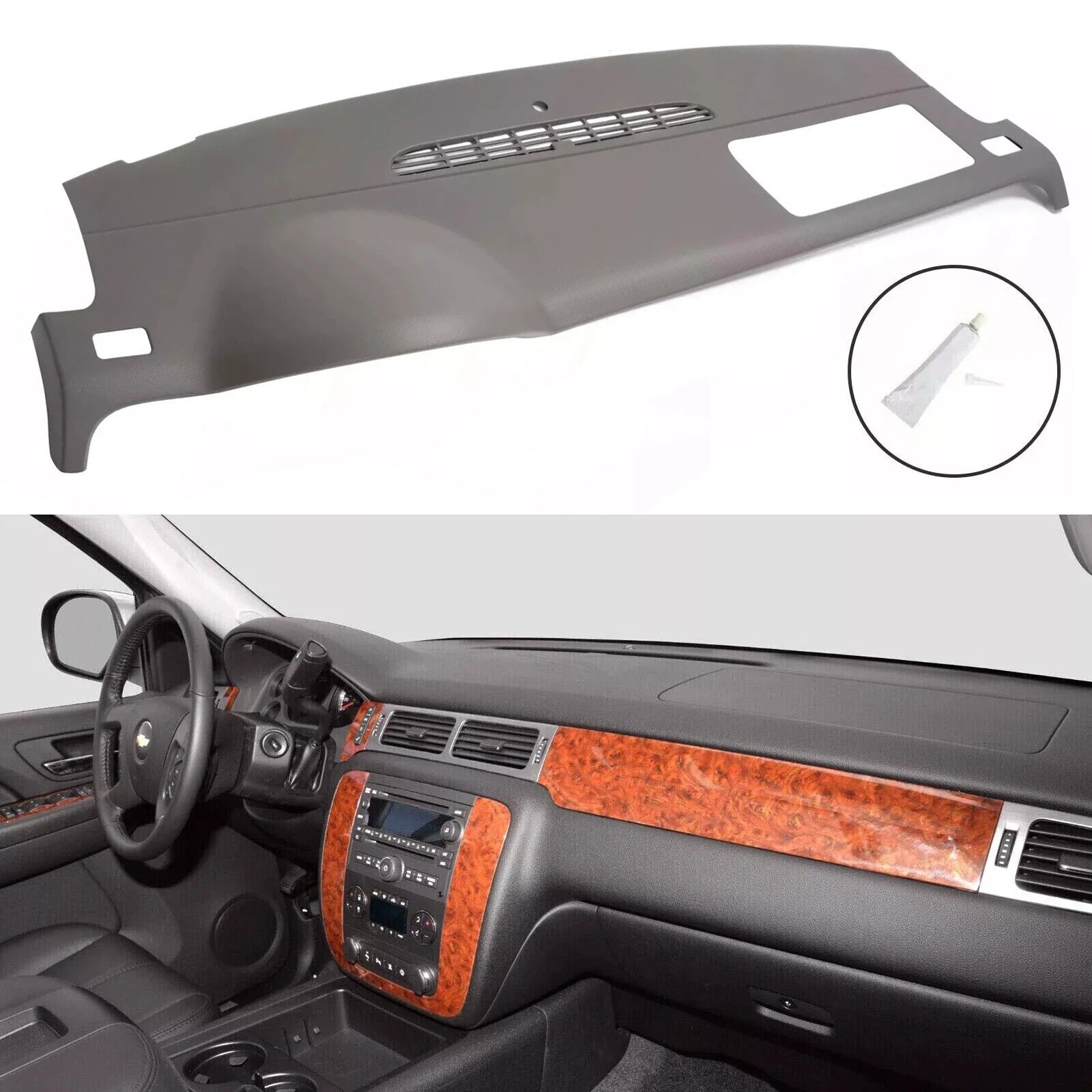 Dash Cover Cap Gray for Avalanche Suburban Tahoe Yukon (2007–2014)