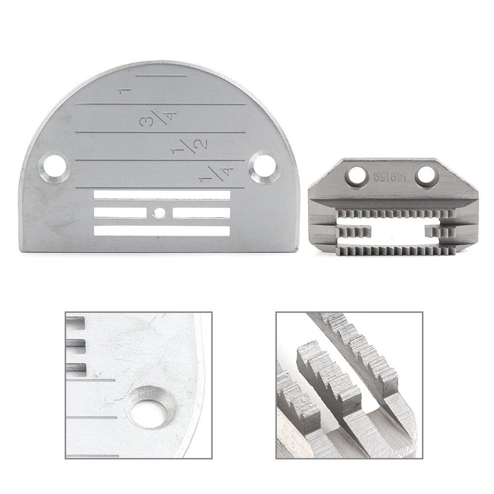 Set of 2 Feed Dog & Plate for Juki Brother Singer Sewing Machines