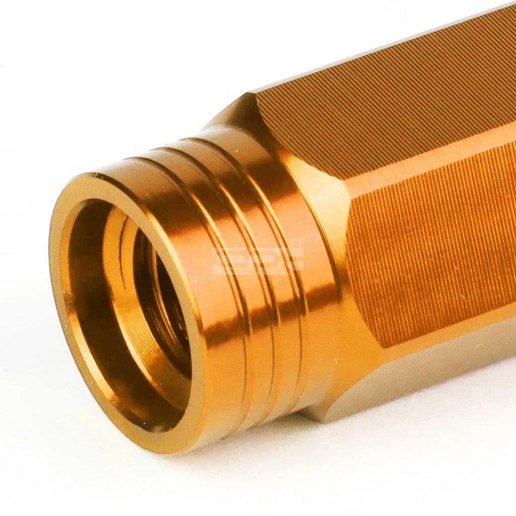 20 PC Open End M12x1.5 90mm Tall Orange Aluminum Lug Nuts for JDM Vehicles