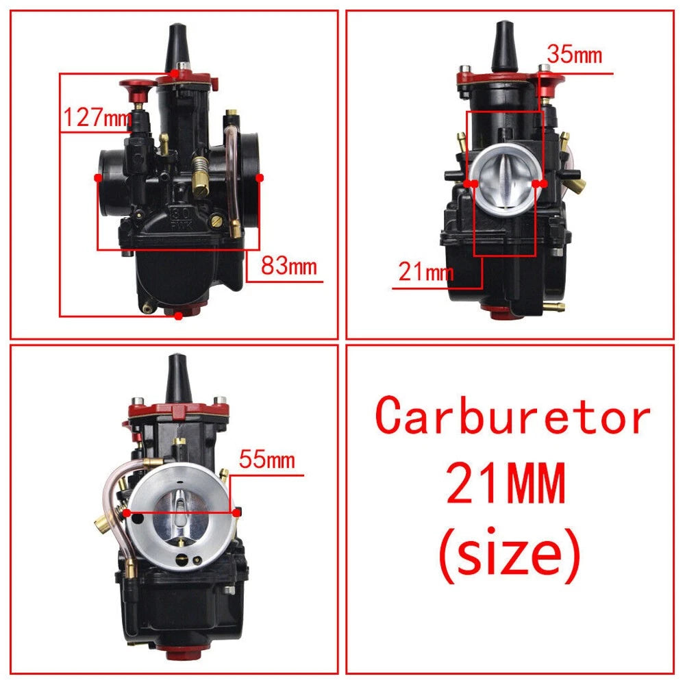 21mm Carburetor for PWK21 ATV 50cc-110cc (2T 4T)