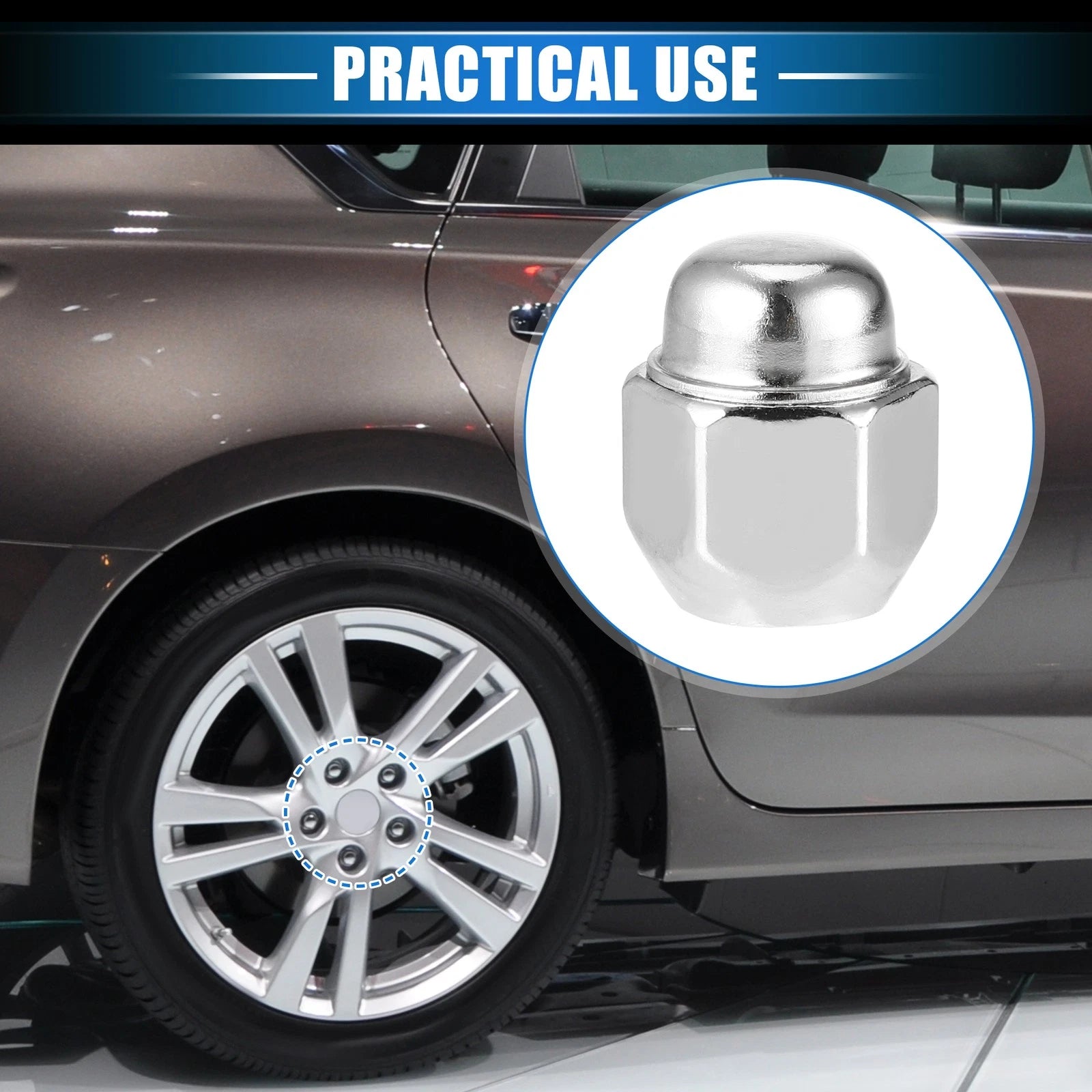 5pc M12x1.25 Wheel Lug Nuts for Nissan Altima Infiniti G20 I30 (NO.40224ZN50A)
