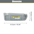 Right Side Sun Visor Replacement for Honda Civic (2006-2011) Gray